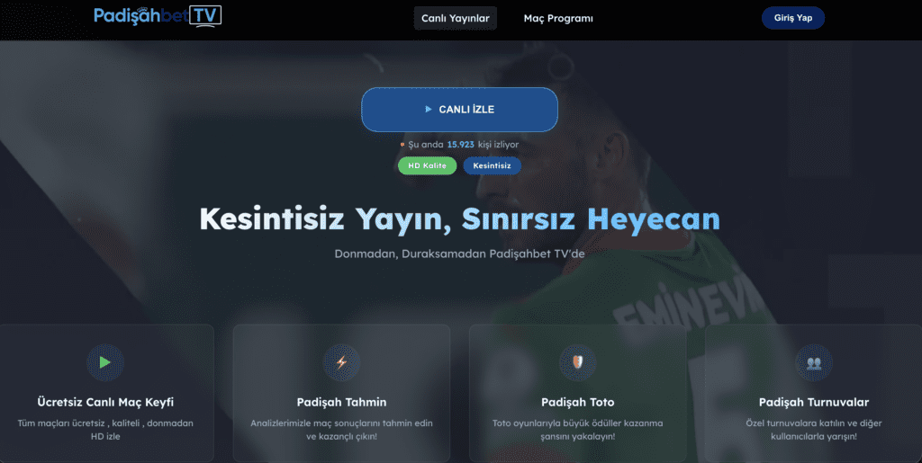 Padisahbet canlı TV yayını Padisahbet canlı TV yayını